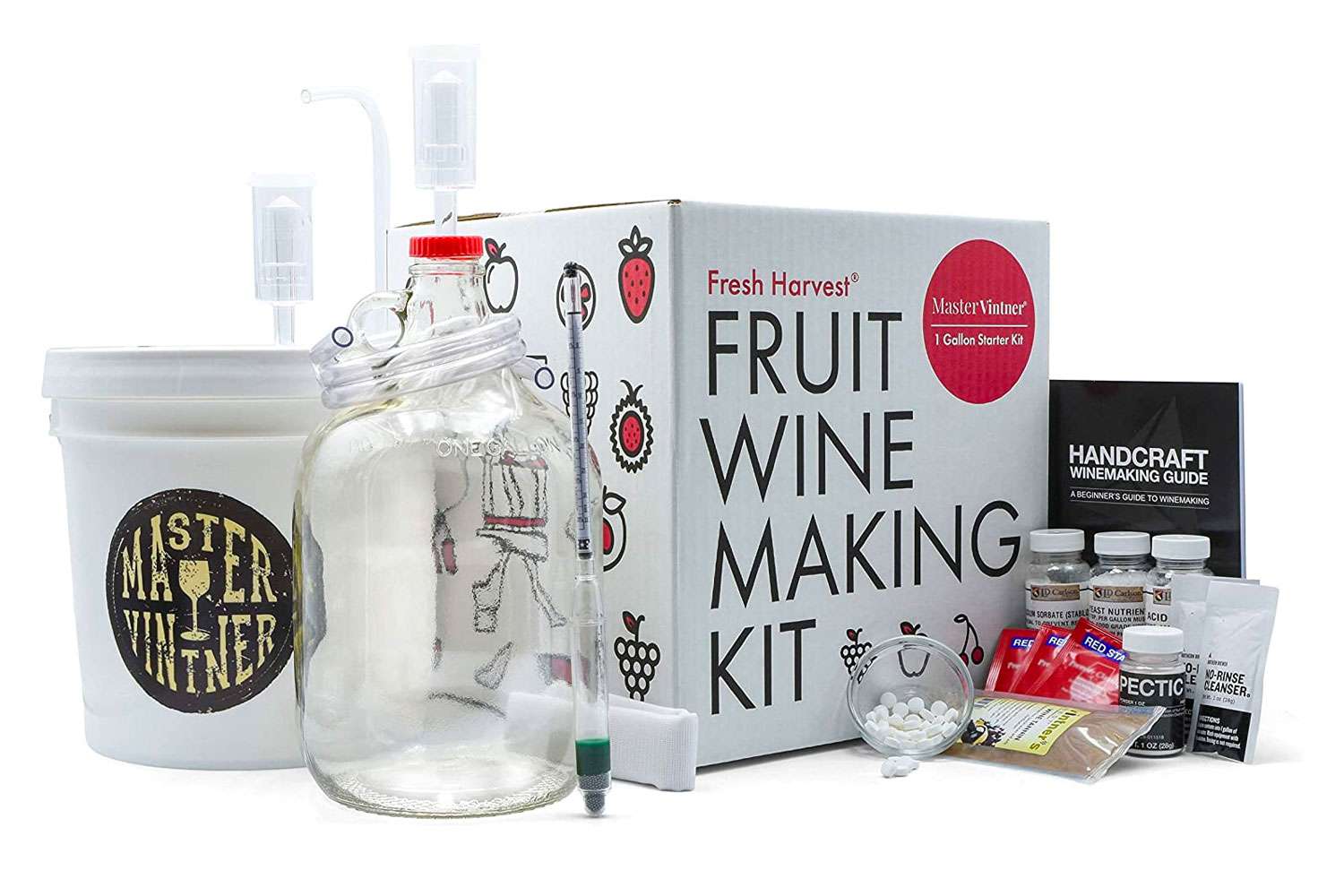 Master Vintner Fresh Harvest One Gallon Small Batch Fruit Wine Making Kit