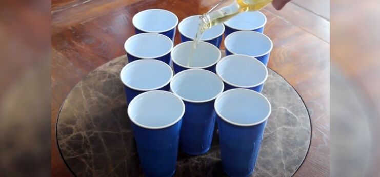 Pouring Beer on a Plastic Cup