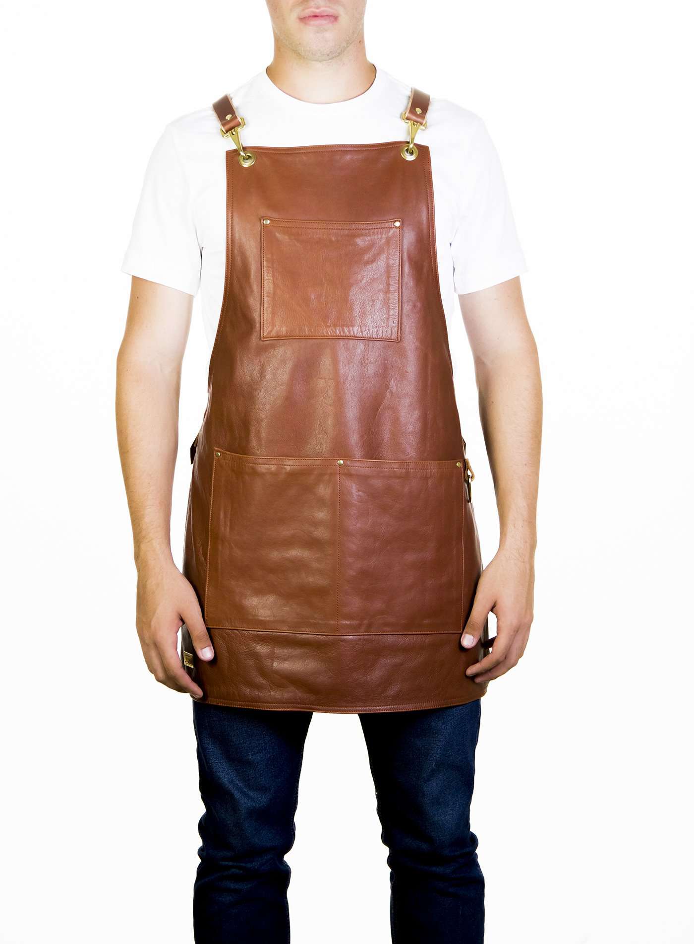 LUCIO TAILORING COMPANY Cognac Leather Apron