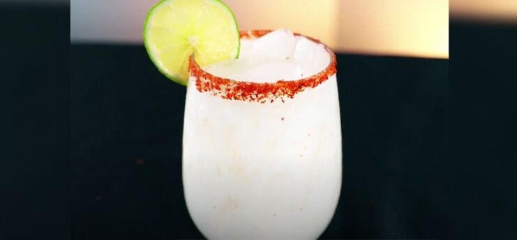 Glass of Coconut Margarita 